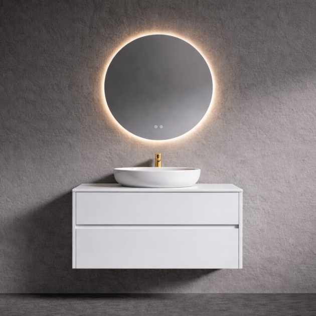 Wall Hung with stone top